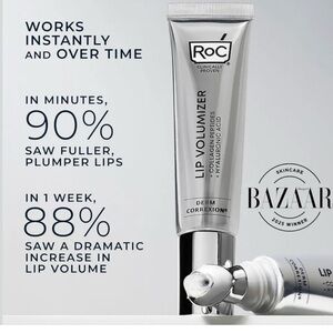 Roc Non-Invasive Lip Volumizer 0.34 oz/10ml Collagen Peptides Hyaluronic Acid